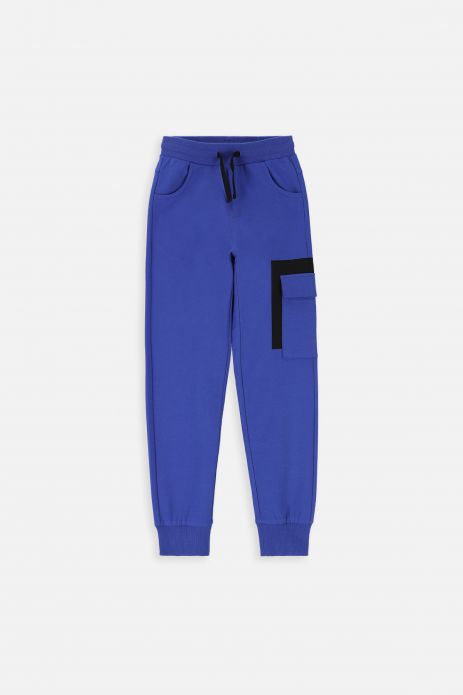 Штани трикотажні темно-сині з кишенями фасон SLIM 2