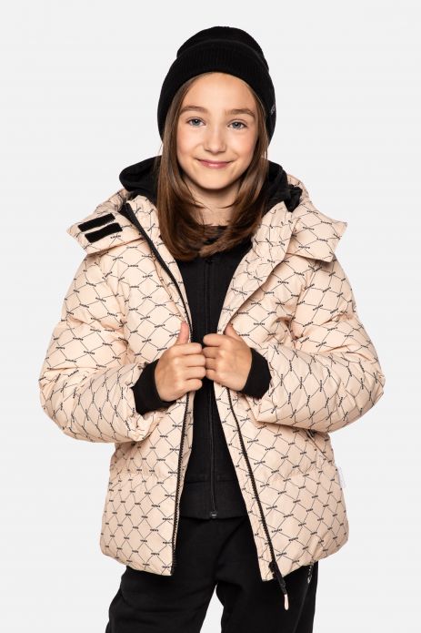 Куртка зимова дівчача пікована з капюшоном та DWR покриттям