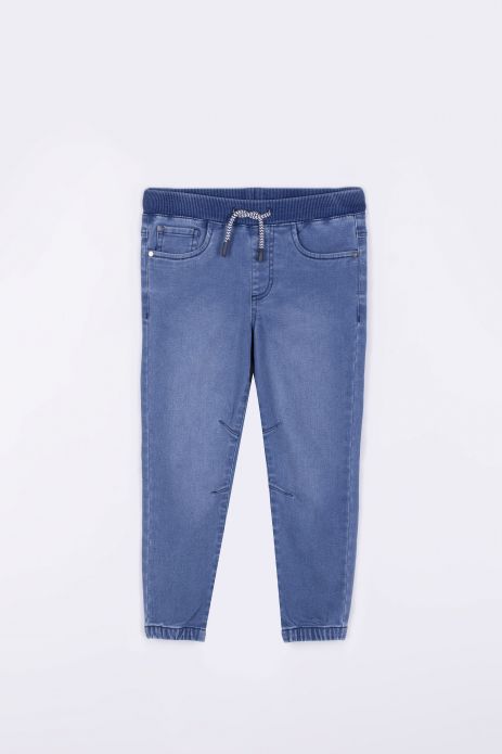 Штани джинсові в синьому кольорі з манжетами JOGGER
